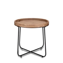 pöytä Jette Ø66 cm musta/puu*Mirrors and More Hot