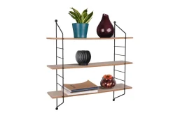 Discount Mirrors and More seinähylly Clara 3-os musta/puu