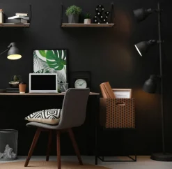 Best Mirrors and More seinähylly Dana musta/puu 2-pack