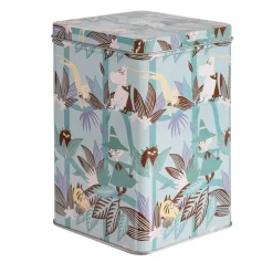 Moomin neliökahvipurkki Muumi Latvus sinivihreä