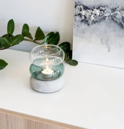 Outlet Muurla Rinkeli kynttilälyhty/maljakko sinivihreä 12 cm