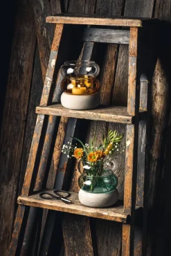 Rinkeli kynttilälyhty/maljakko 12 cm*Muurla Outlet