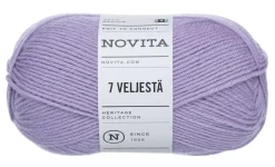 Clearance Novita 7 Veljestä lanka 100 g 730 mustikkamaito
