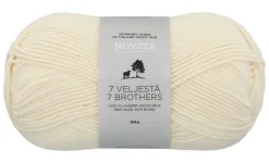 Novita 7 Veljestä lanka 100 g 010 luonnonvalkoinen