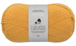 Clearance Novita 7 Veljestä lanka 100 g 268 auringonkukka