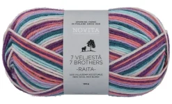 Best Novita 7 Veljestä Raita lanka 100 g pastellikaari 977
