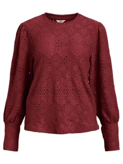 Online Object paita Objfedora L/S Red dahlia