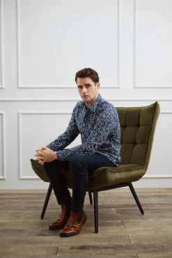 Hot Only & Sons paita Onsbrad Slim fit Dark Sapphire