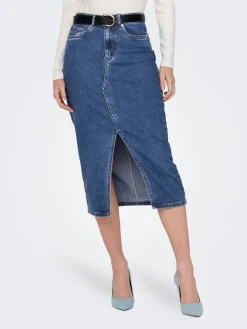 Sale Only farkkuhame Onlsiri Front Slit DNM Medium blue denim