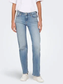 Online Only farkut Onlblush Mid Straight Light Blue Denim