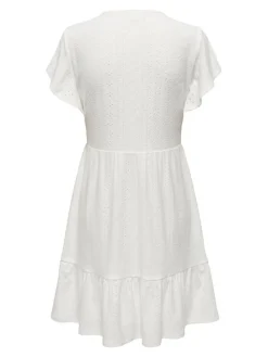 Only mekko Onlsandra S/S V-neck Cloud dancer