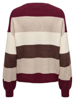 Discount Only neule Onlatia L/S Stripe Zinfandel whitecap