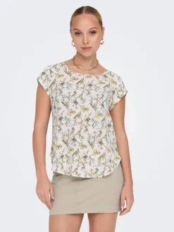 Online Only pusero 15161116 Onlvic White stilky flower