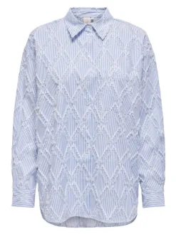 Clearance Only pusero Onlbeni L/S Loose Bright white ebb and flow