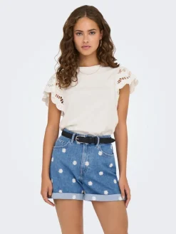 Clearance Only pusero Onlmacy S/S Cloud dancer