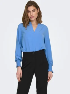 Best Only pusero Onlmette V-neck Cloud dancer