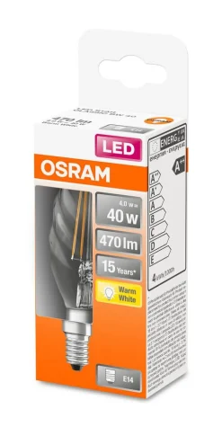 LED Kierre kynttilälamppu 470lm 2700K E14*Osram Best