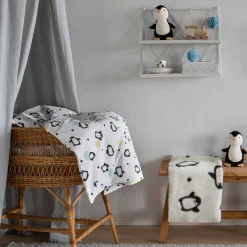 Best Pentik Pingviini pussilakanasetti musta 85x125 cm + 36x46 cm