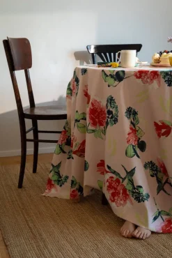 pöytäliina Huvila 145x250 cm v.oranssi*Pentik Outlet