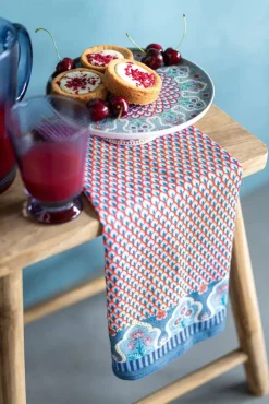 Clearance Pip Studio keittiöpyyhe Flower Festival 50x70 cm Blue-Red