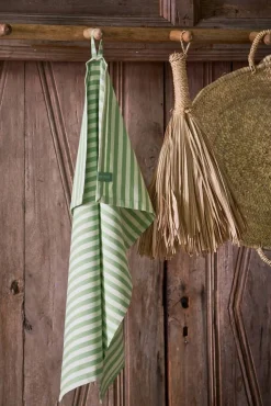 keittiöpyyhe Stripes 65x65 cm 2 kpl Light Green*Pip Studio