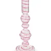 Outlet Pip Studio kynttilänjalka lasia Swirl M 22 cm Pink