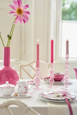 Outlet Pip Studio kynttilänjalka lasia Swirl M 22 cm Pink