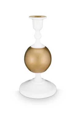kynttilänjalka Metal Sphere 24 cm White-Gold*Pip Studio