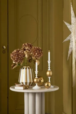 kynttilänjalka Metal Sphere 24 cm White-Gold*Pip Studio