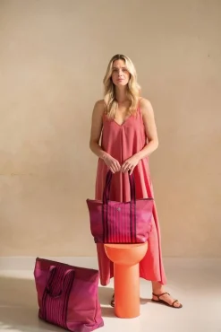 Clearance Pip Studio laukku Tilda Medium Stripe Pink 47x17x37 cm