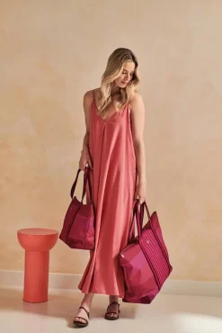 Clearance Pip Studio laukku Tilda Medium Stripe Pink 47x17x37 cm