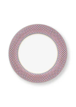 Outlet Pip Studio lautanen Flower Festival Scallop 26,5 cm Red-Ligh