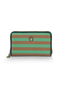 lompakko Willow Wallet Stripe 18x3x11 cm Green*Pip Studio New