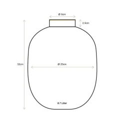 maljakko Metal Dots 32 cm White-Gold*Pip Studio