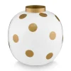 Outlet Pip Studio maljakko Metal Dots 23 cm White-Gold