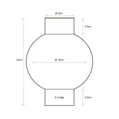 maljakko Metal 18x24 cm Sea Green*Pip Studio Outlet