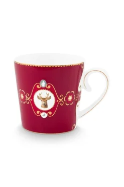 muki Love Birds Medallion Deer 300 ml Dark Red*Pip Studio New