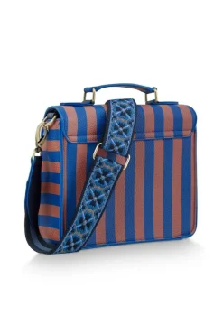 Hot Pip Studio olkalaukku Frances Small Stripe Blue 19x7x17,5 cm