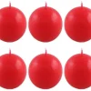 Polar kynttilät pallokynttilä 6 kpl joulunpunainen 6 cm*Polar kynttilu00e4t New