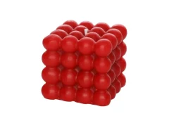 Polar kynttilät pöytäkynttilä Kuplakuutio 8 cm punainen*Polar kynttilu00e4t