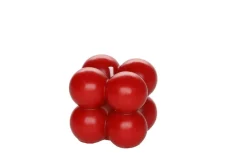 Clearance Polar kynttilu00e4t Polar kynttilät pöytäkynttilä Kuplakuutio 6,8 cm punainen