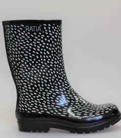 Online RATIA kumisaappaat Sade Musta / valkoinen