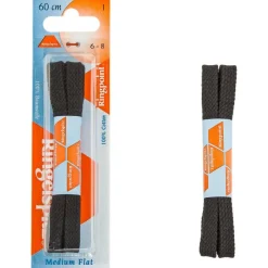 kengännauhat, litteä 60 cm Musta*Ringpoint Discount