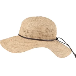 Outlet Salon hattu Straw Raffia Crochet Vaalea ruskea