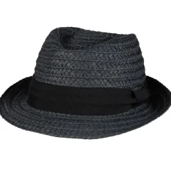 New Salon lakkitehdas olkihattu Straw Hat Trilby 2401 Black / musta