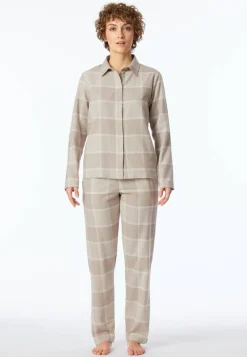 Hot Schiesser flanellipyjama 181991 409 Beige