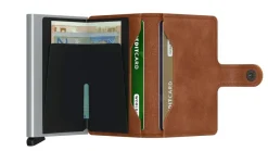 lompakko Miniwallet Vintage cognac-silver*Secrid Best
