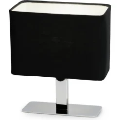 New Sessak Iben pöytävalaisin kromi/musta varjostin