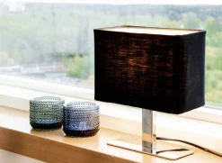 New Sessak Iben pöytävalaisin kromi/musta varjostin