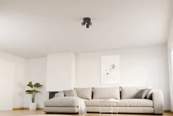 Discount Sessak kattospotti Sierra O 3-os musta